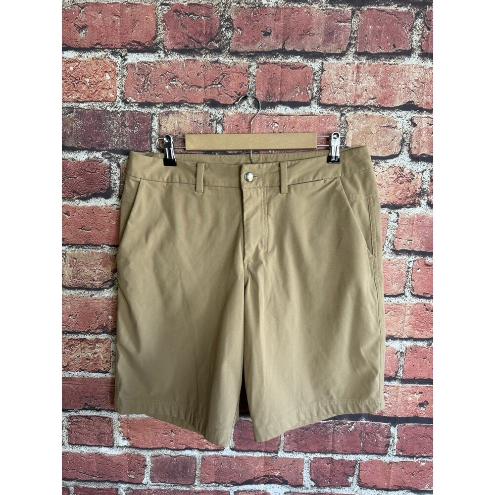 Lululemon Mens Khaki Chino Shorts Size 32 Athletic Comfortable